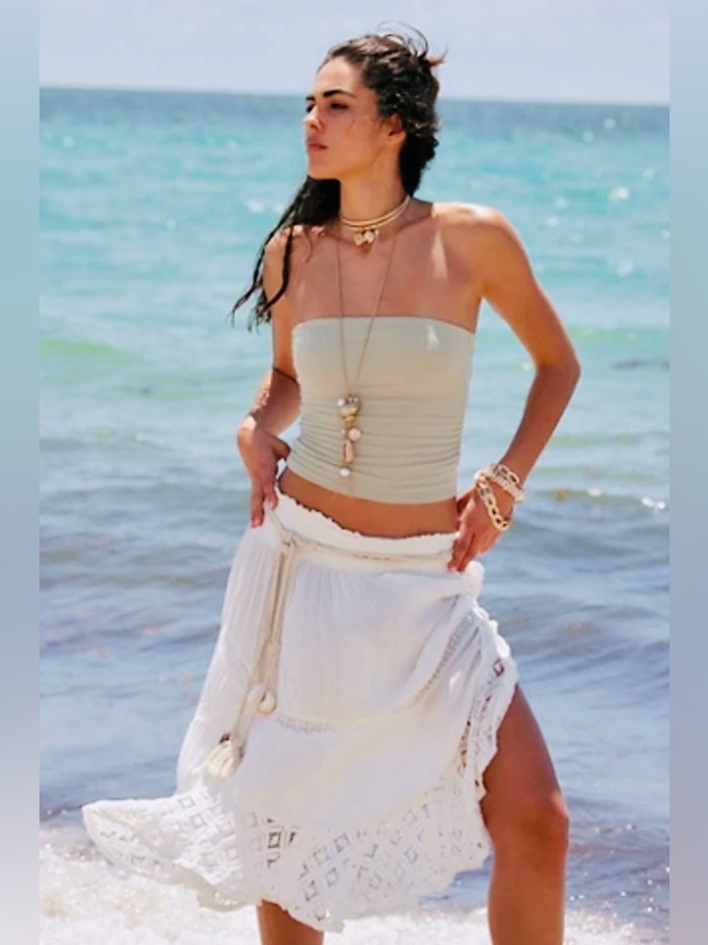 FREE PEOPLE River Convertible Skirt